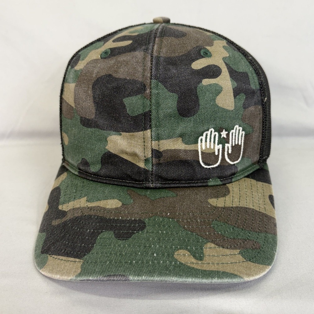 Richardson Trucker Hat Camo Mesh Snapback Mens OSFM Green Camouflage Cap
